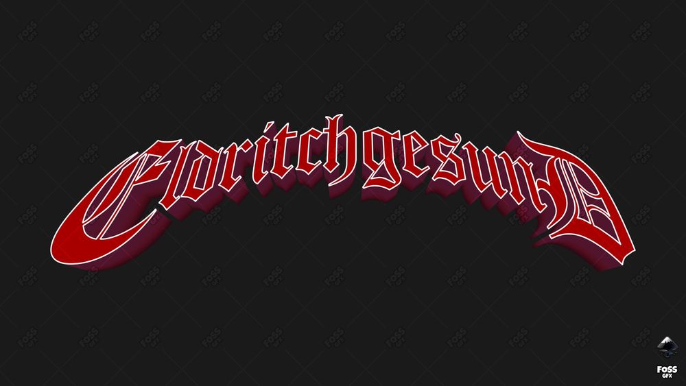 A logo design sample with 3d extrusion and curve/bend fx.
