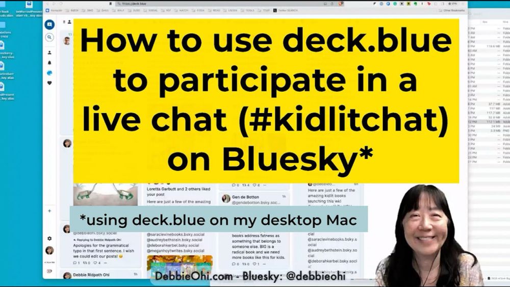 How to use deck.blue to participate in a Bluesky livechat (#KidLitChat)