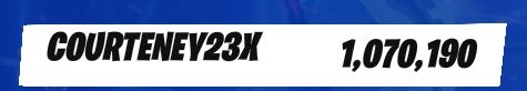screen shot says "courteney23x" with a score of "1,070,190" 