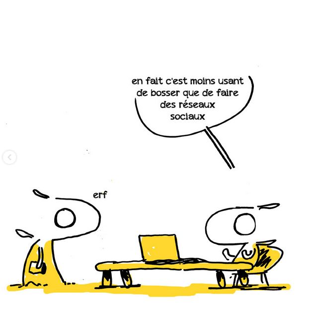 Le lapin conclut : en fait c'est moins fatiguant de bosser

et c'est là qu'i fallait rire

enfin, vaguement sourire quoi

ou pas