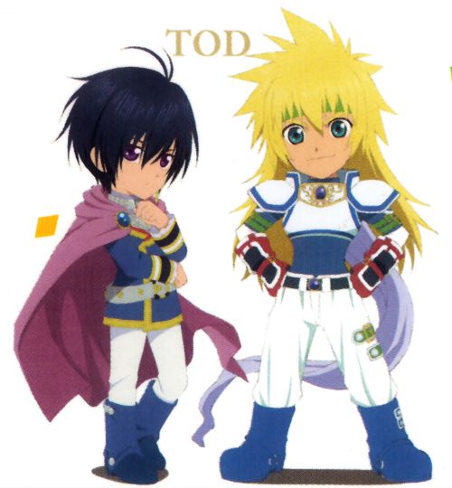 An image of Stahn Aileron and Leon Magnus standing together.