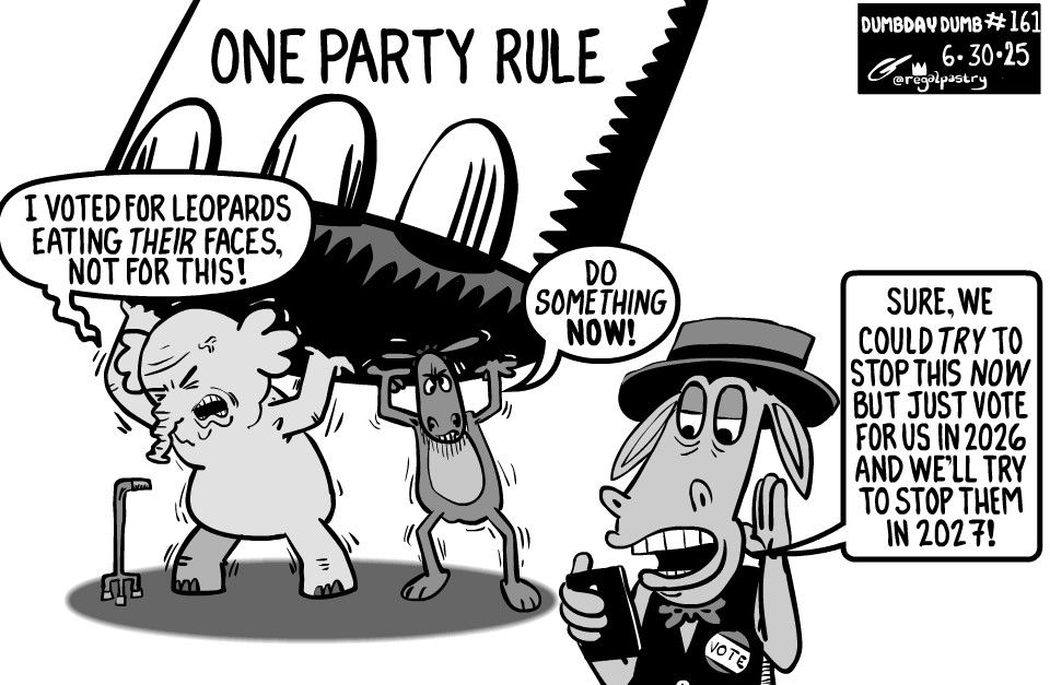 One party rule and Democrats taking their sweet time about doing nothing.