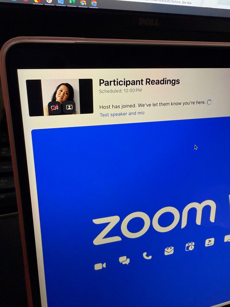 Participant Readings Zoom reading signage