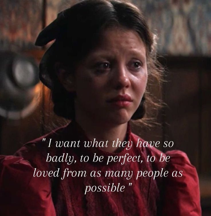 A pic of Pearl with the caption "I want what they have so badly, to be perfect, to be loved from as many people as possible."