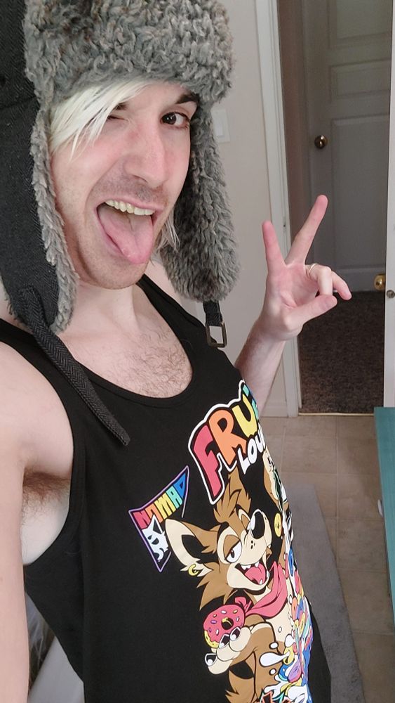Post shower selfie showing off my new tank top from @nomadcomplex.com