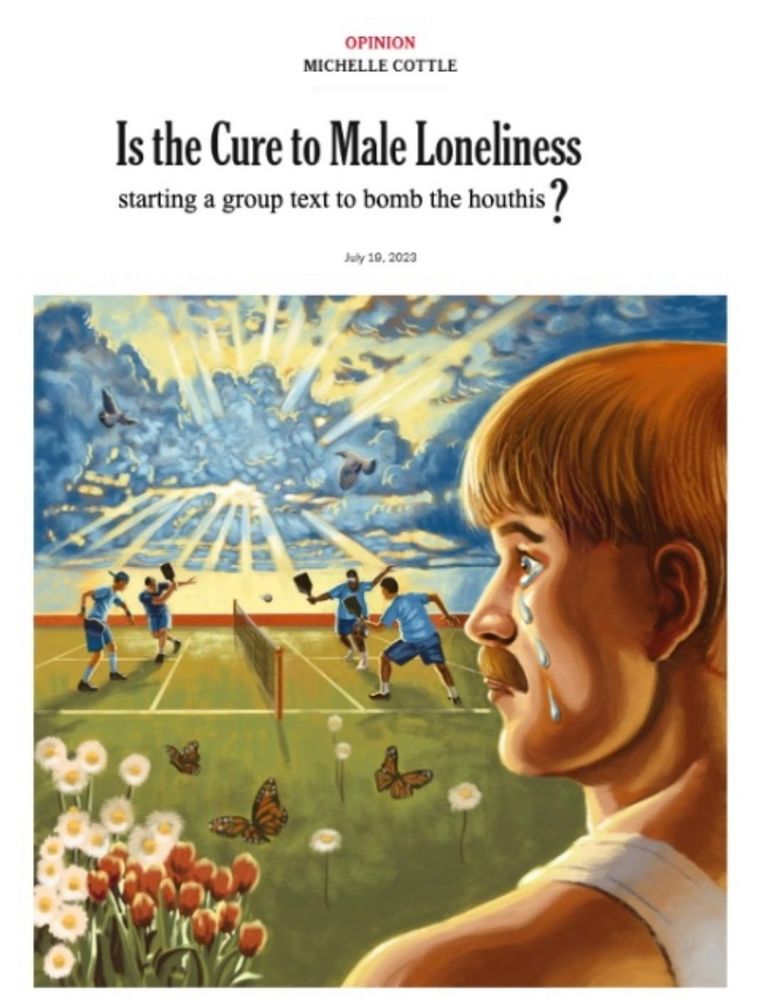 Is the cure to male loneliness starting a group text to bomb the Houtis?
