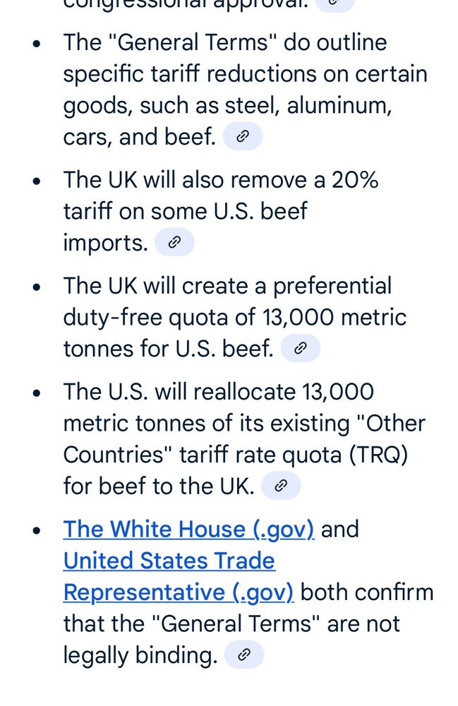 Fine print in US/UK Trade Agreement 