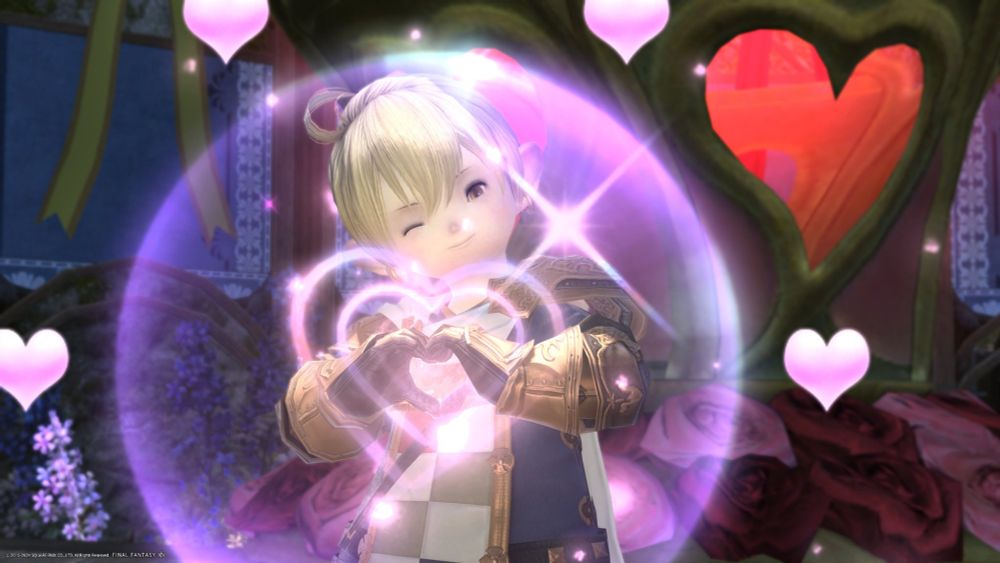 Wind up Ramza doing heart hands and wink emote