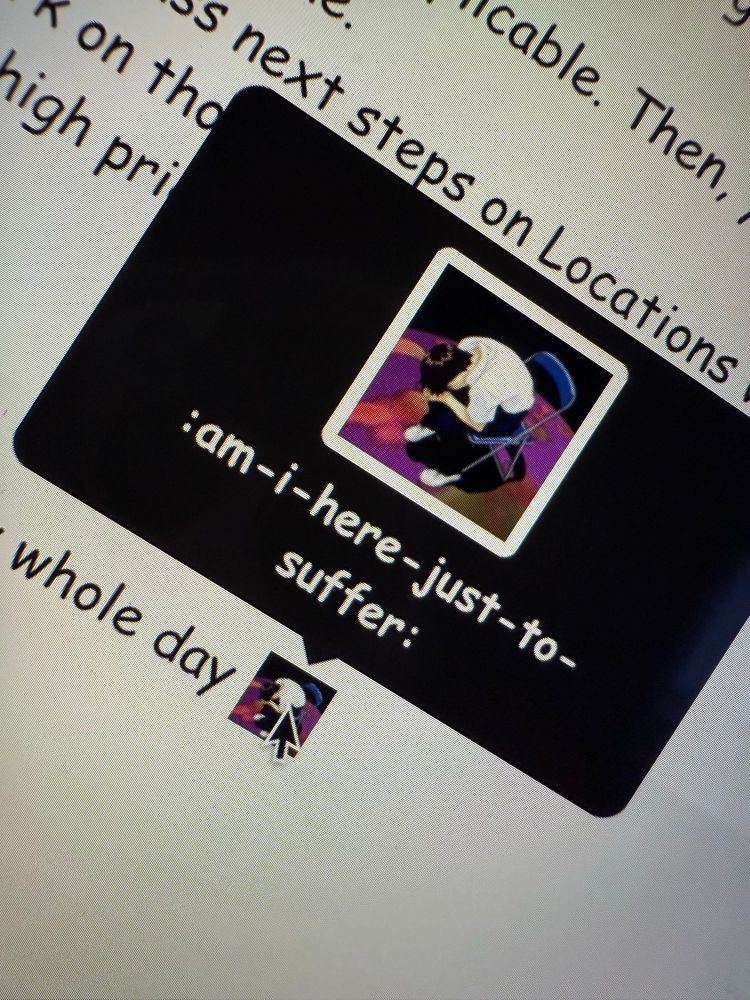 Custom slack emoji of the Shinji chair meme