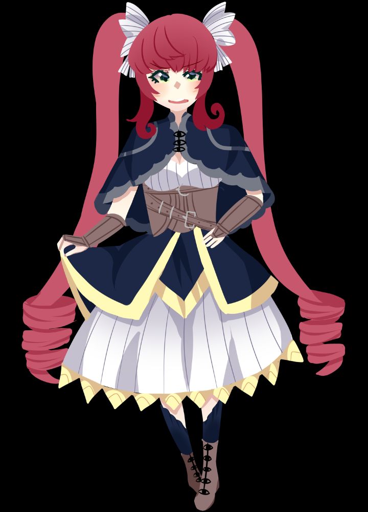 Kotone's oc Alieze. She is a Fire Emblem: Awakening MU, she has long twintails that end in ringlets. 