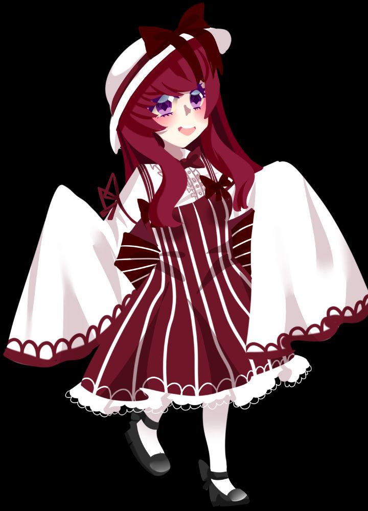 Kotone's oc Annina. She is a seamstress. She has large sleeves that hide her hands.