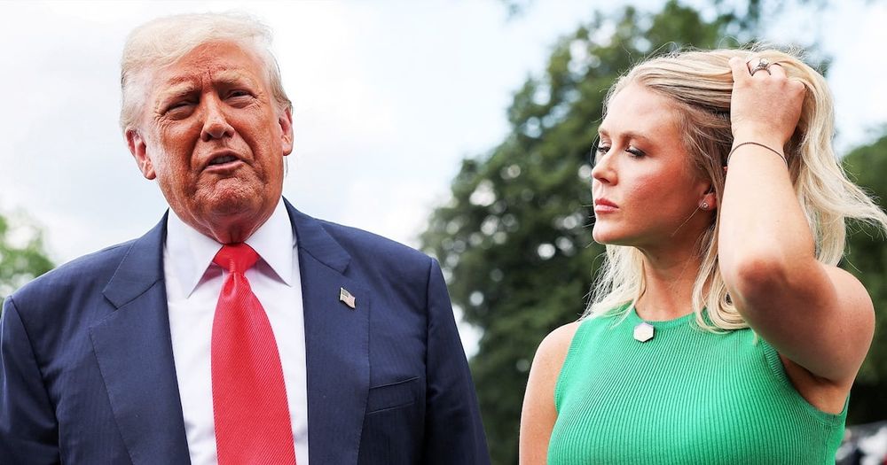 The president expressed his fondness for his young press secretary in a Newsmax interview.