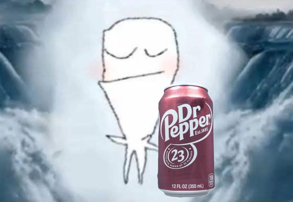 A little peaceful doodle with a Dr Pepper 