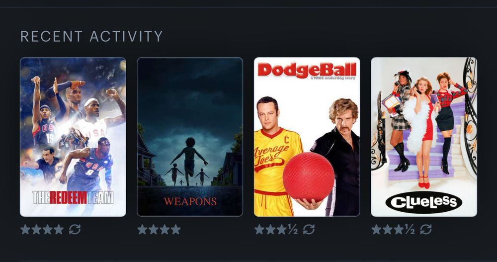 Letterboxd recents