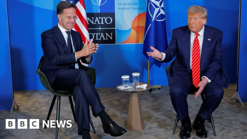 Mark Rutte appears to approve of the US president's strong language when Trump spoke about the warring nations on Tuesday.