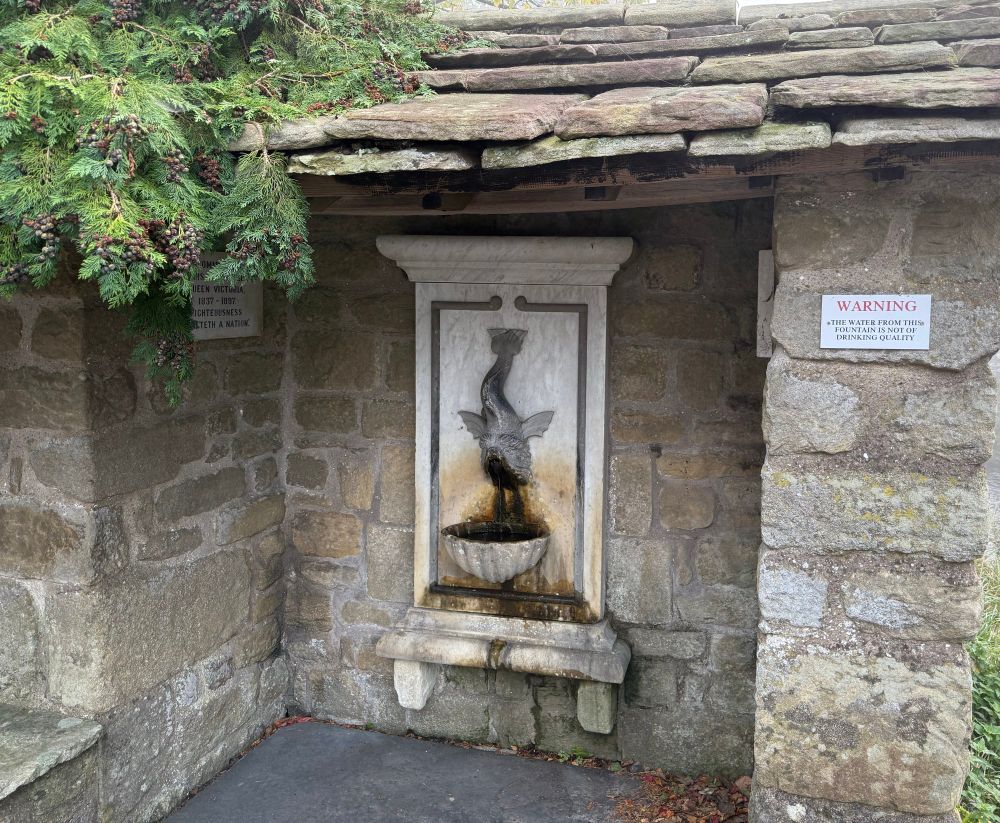 An old Victorian drinking fountain in Clapham village centre 