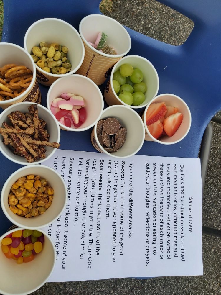 Prayers about sweet, sour and savoury things with foods to eat as we prayed.