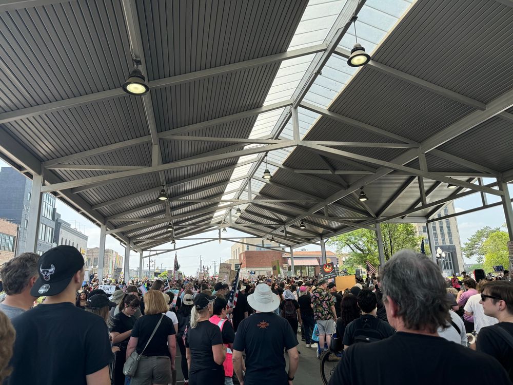 Protesters beginning march in Rockford, IL