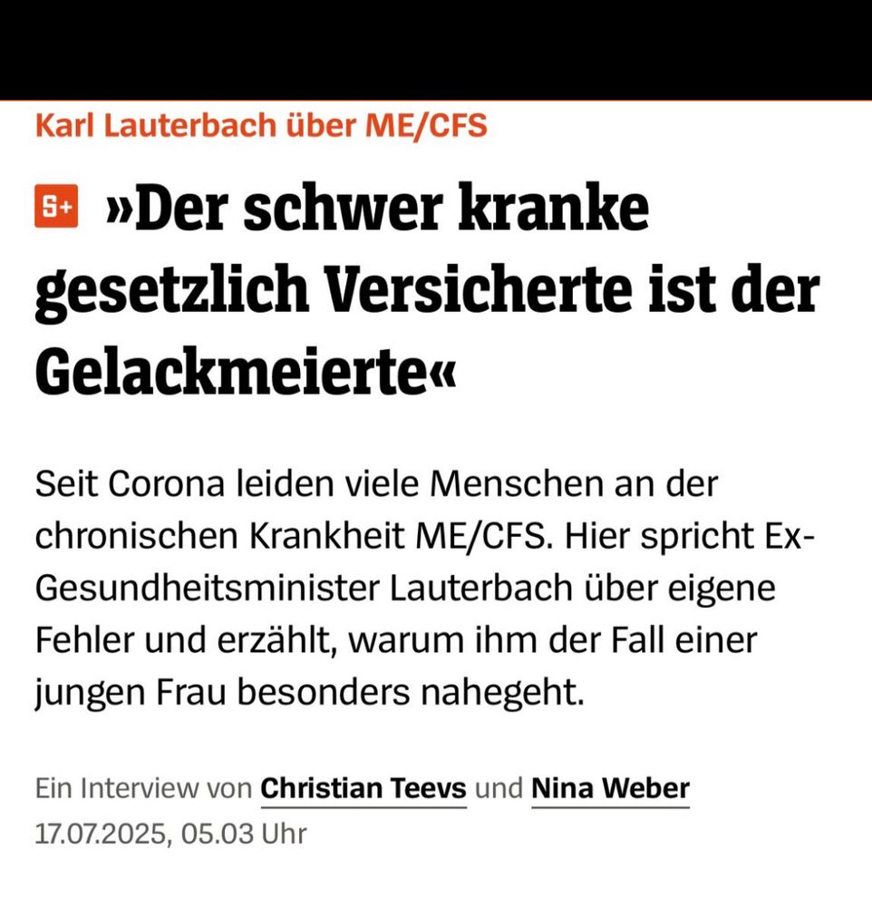 Lauterbach spricht über Mecfs