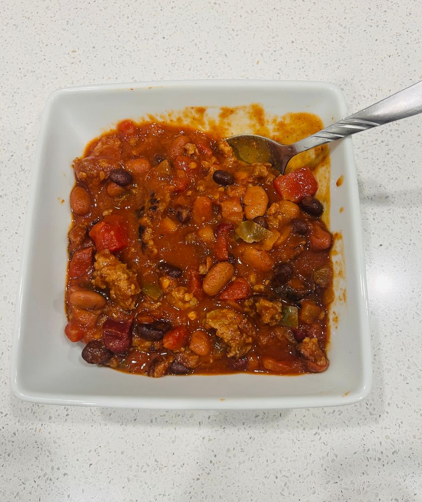 a bowl of chili