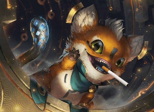 Loot with a cigarette