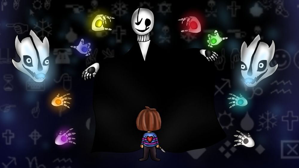 on arte Gaster and Frisk who must fight him
