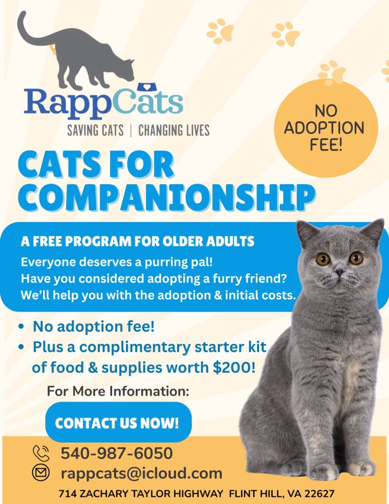 flyer for Cats For Companionship
