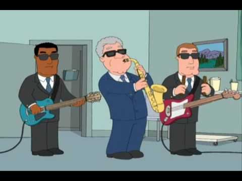 Bill Clinton playing the night court theme on Family Guy