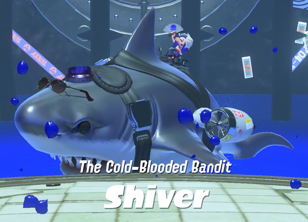 shiver from splatoon with that big pet shark