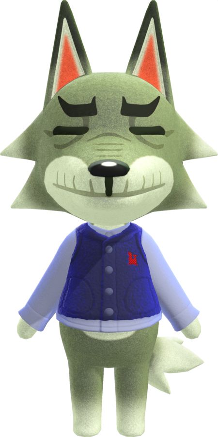 Dobie the wolf from Animal Crossing.
