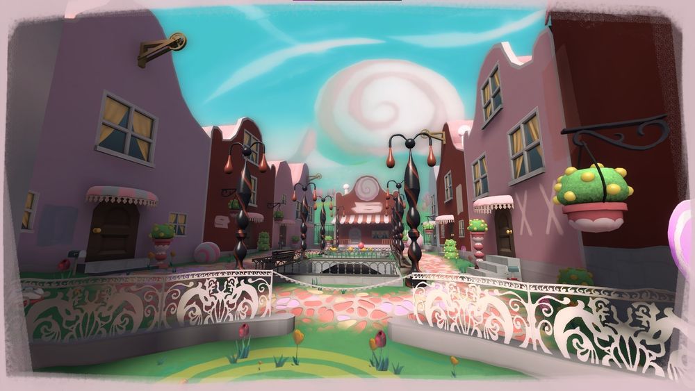 Screenshot of Candyland Stage 3 Control Point 3's out of bounds vista