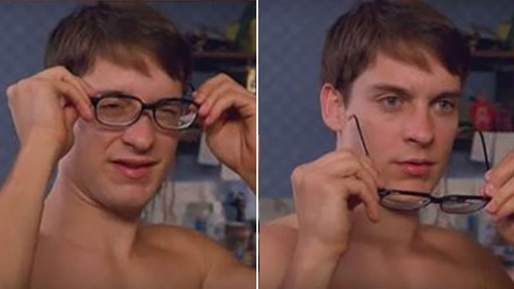 Peter Parker tira os óculos porque não precisa mais deles 