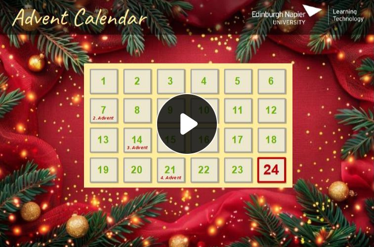 screengrab of the 24 doors that together make up our team advent calendar