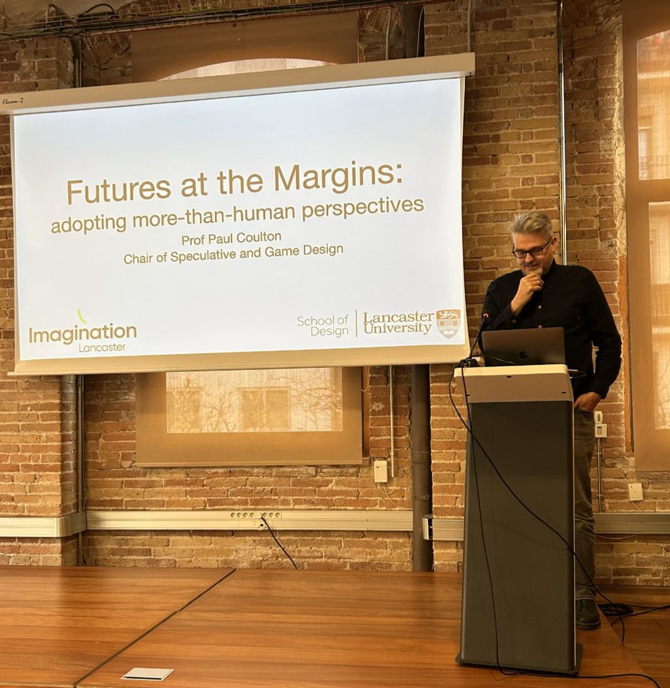 Paul Coulton giving his talk at the conference.