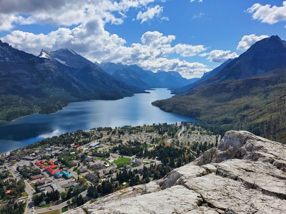 Waterton Village as seen from the top of the Bear's Hump, Waterton National Park.