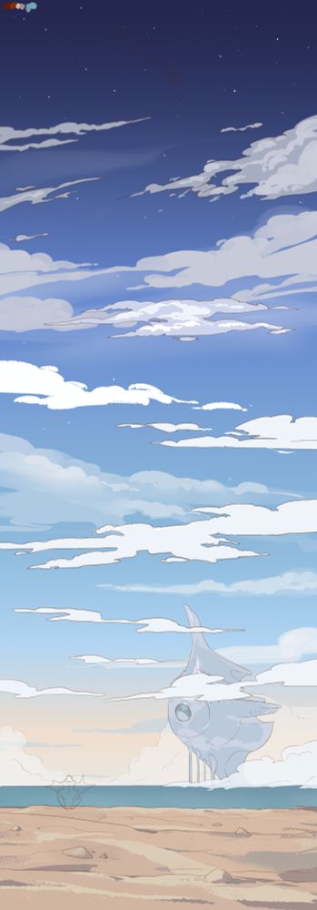 background with the ark in the distance