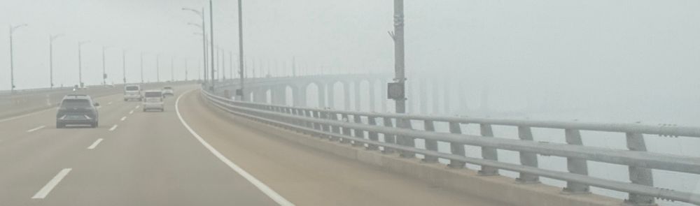 It’s a picture of the Incheon bridge just outside Seoul on a foggy morning and it looks like the bridge at the start of Shadow of the Colossus. A bit. 