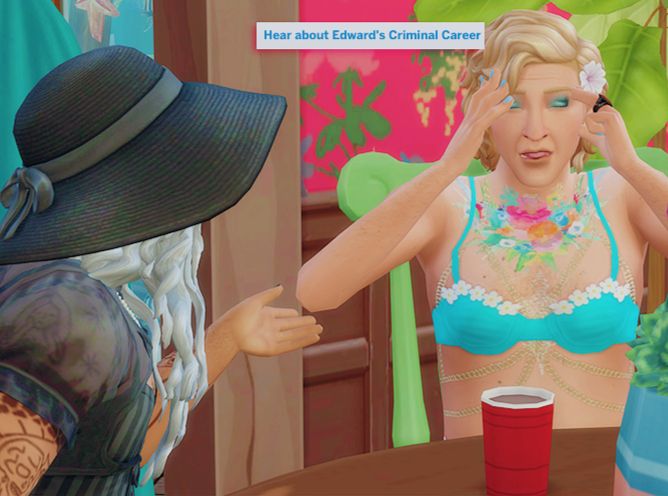 3 screenshots of sim ed telling sim stede about his Criminal career