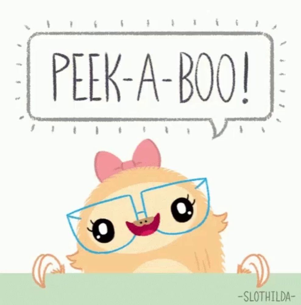 Peekaboo Hello GIF