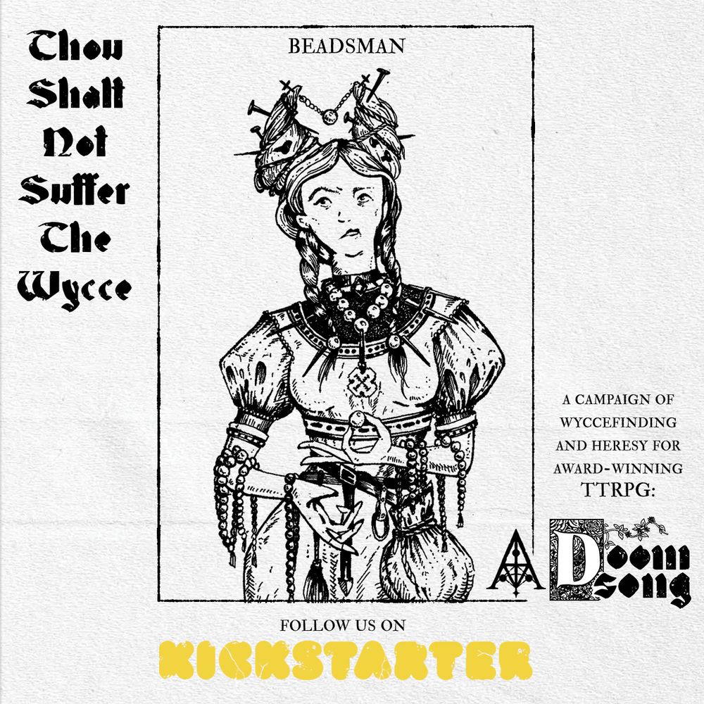 An illustration of the Beadsman from our upcoming Kickstarter, drawn by the fantastic Airi Avisen!