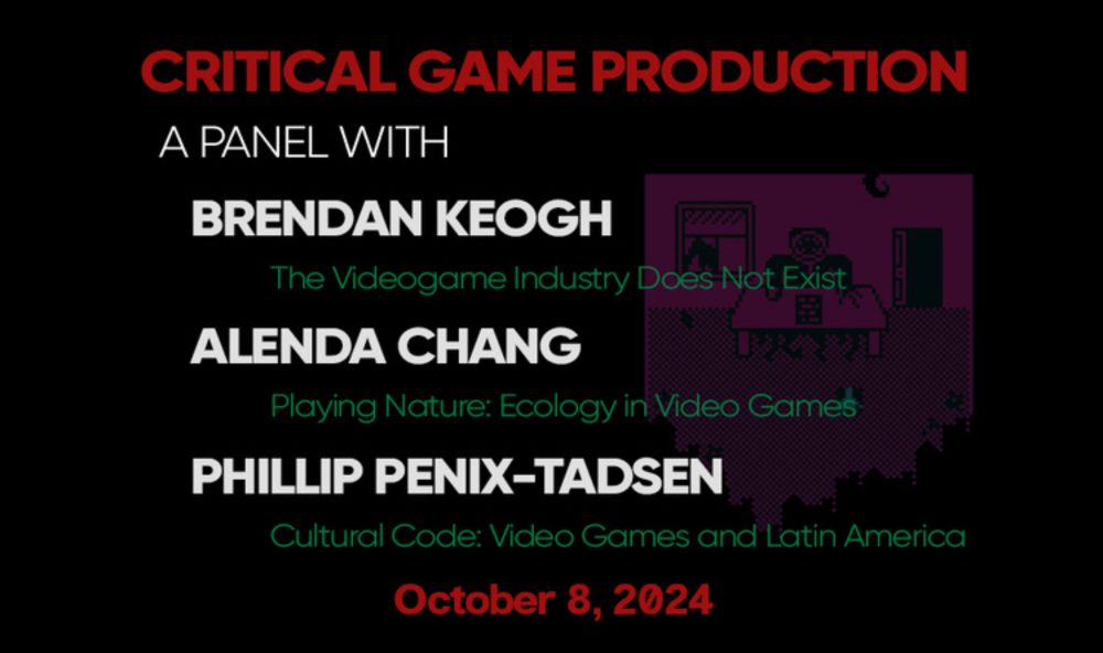 Critical Game Production - A Panel with Brendan Keogh, Alenda Chang, & Phillip Penix-Tadsen