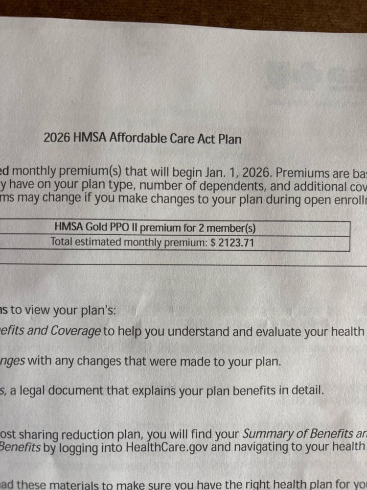 New monthly $2123.71 for two 50-somethings.