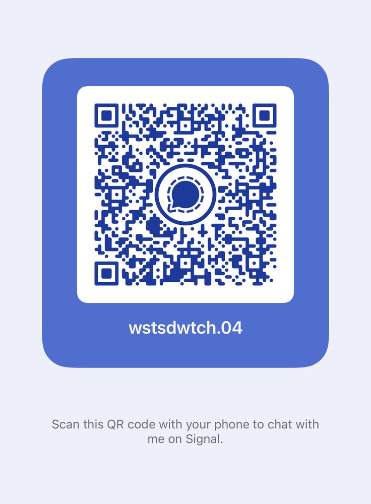 Signal qr code to my #