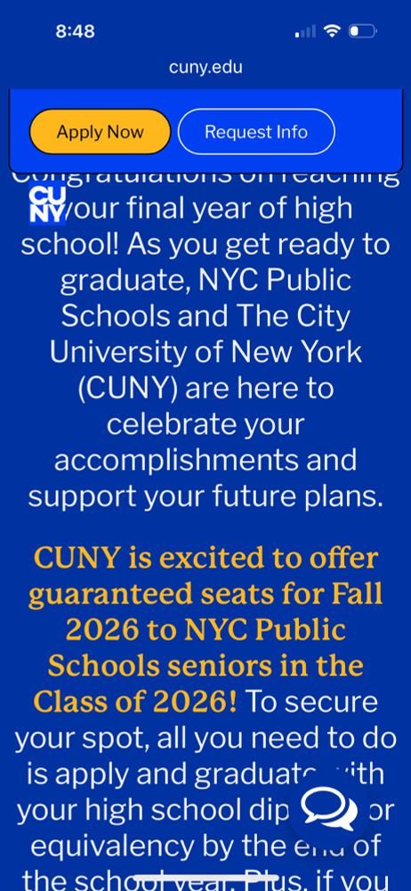Guaranteed seats for fall 2026 with a nyc public school grad or equivalent! Free application, until next week. Apply now!