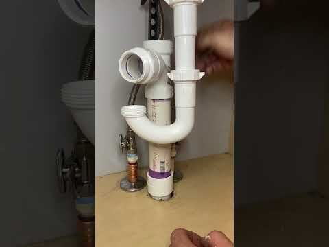 Removing ILLEGAL S Trap Bathroom Sink Drain Replacement #shorts #plumber #plumbing #asmr