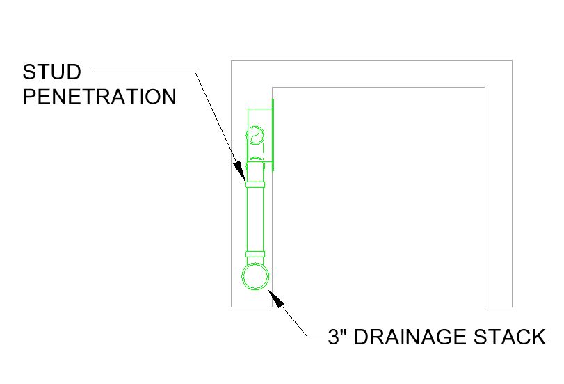 Plan view of the single stack configuration 