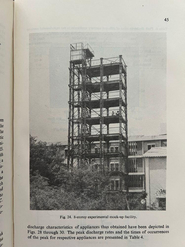 Photo of eight story experimental mock up facility
