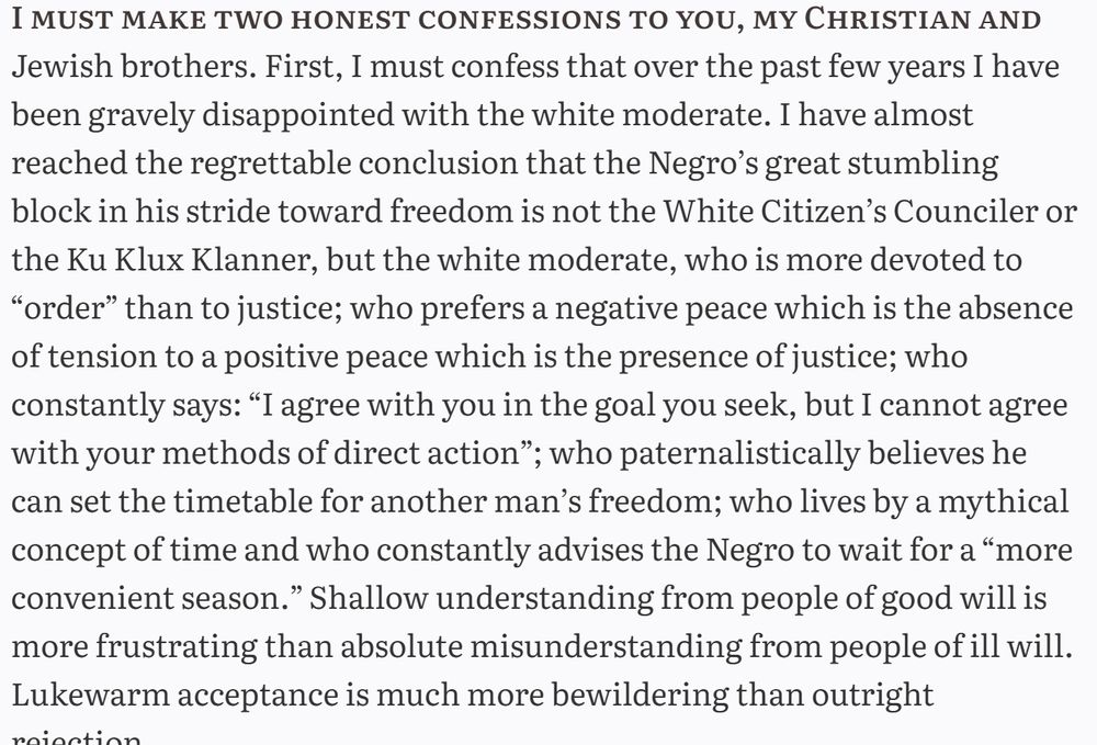 Excerpt from Letter From a Birmingham Jail by Martin Luther King, Jr
