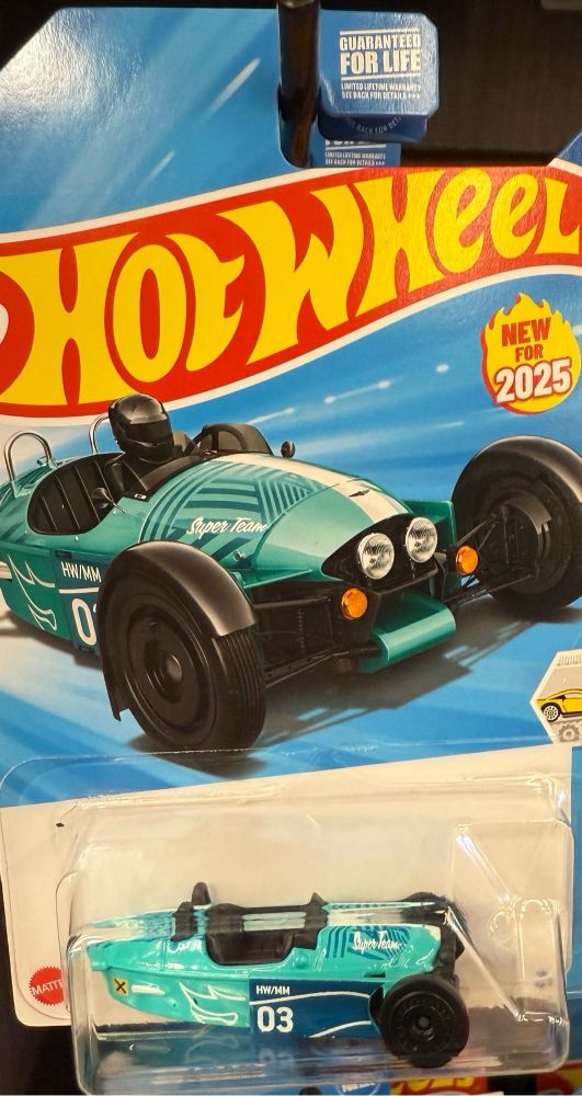 Photo of a Hot Wheels Morgan (which I associate with Alex.)