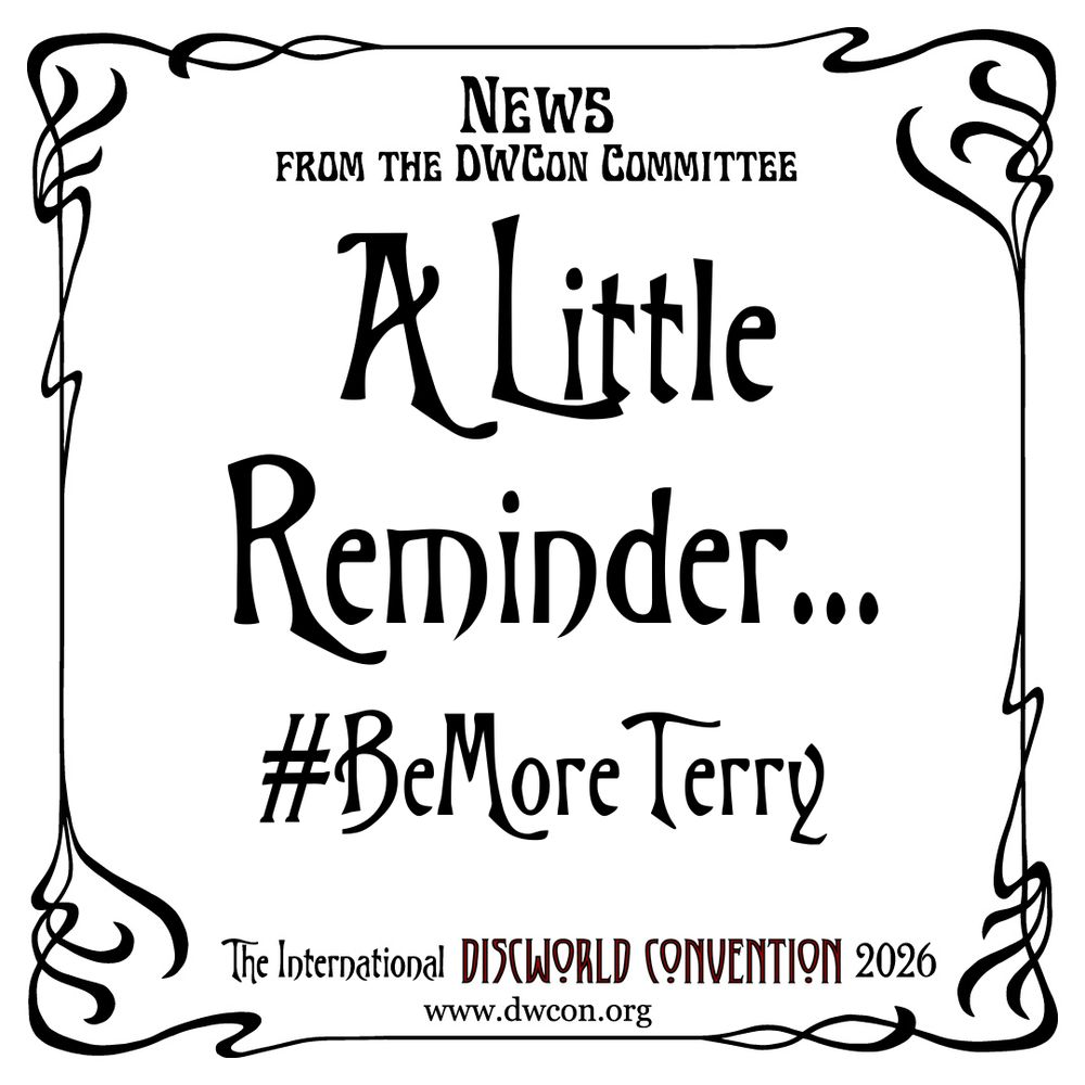 A white square background with art nouveau border and text reading "A Little Reminder... #BeMoreTerry"